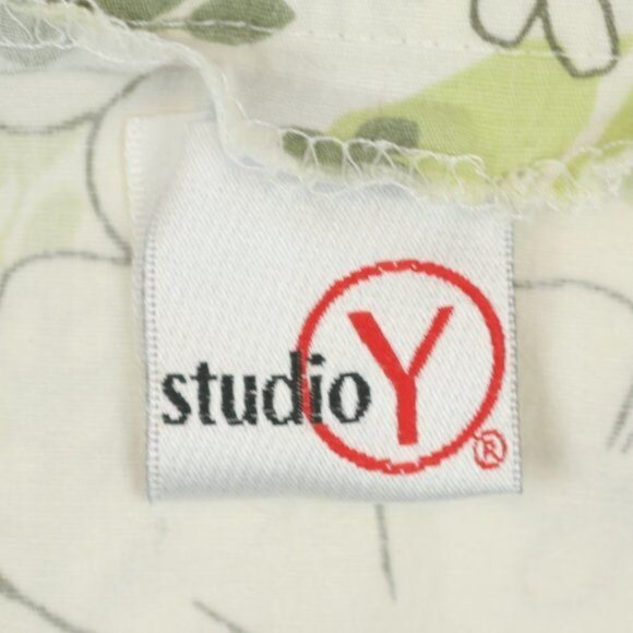 Studio Y Women's Small Green White Tropical Floral Woven Pencil Skirt - Picture 6 of 6